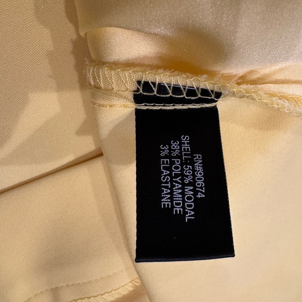 Boston Proper Modern Slim Straight Leg Slit Front Lemon Drop Pant Trousers - Picture 7 of 12